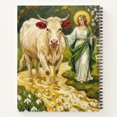St. Brigid & Die Weiße Kuh (Imbolc) Notizblock (Rückseite)