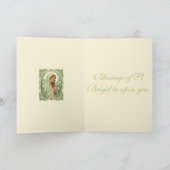 St Brigid Holding Snowdrops at Imbolc Karte (Innenseite)