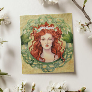 St. Brigid Imbolc-Kranz Pagane Grußkarte Karte