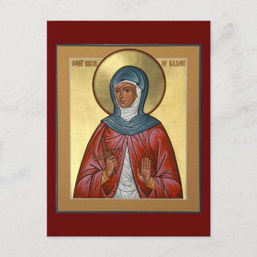St. Brigid Kildare Gebet Card Postkarte (Vorderseite)