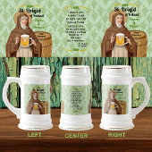 St. Brigid of Ireland and Her Barrel of Beer Bierglas