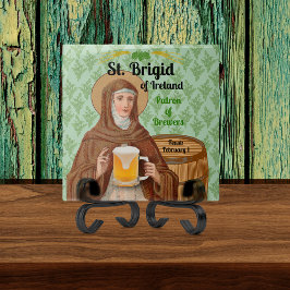 St. Brigid of Ireland and Her Barrel of Beer Fliese
