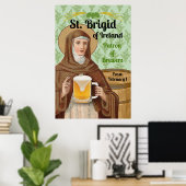 St. Brigid of Ireland and Her Barrel of Beer Poster (Heimbüro)