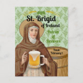 St. Brigid of Ireland and Her Barrel of Beer Postkarte (Vorderseite)