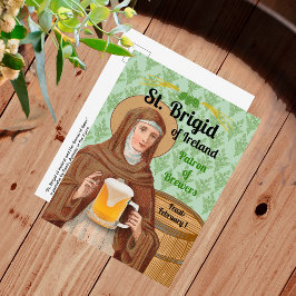 St. Brigid of Ireland and Her Barrel of Beer Postkarte