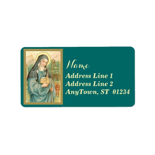 St. Brigid of Ireland (M 014) Adressaufkleber (Vorne)
