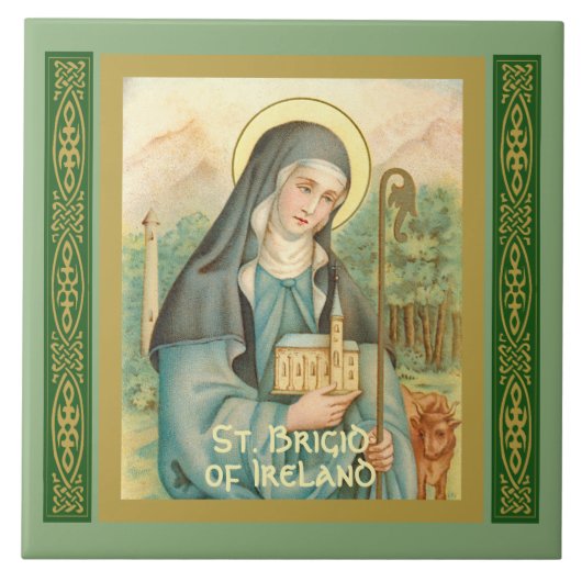 St. Brigid of Ireland (M 014) Fliese (Vorderseite)