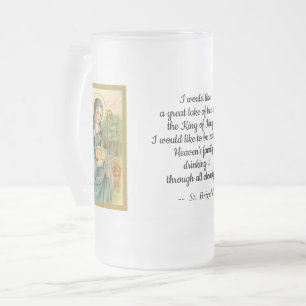 St. Brigid of Ireland (M 014, Kurzer Text) Mattglas Bierglas