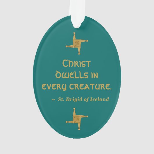 St. Brigid of Ireland (M 014) Ornament (Rückseite)
