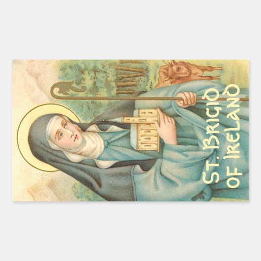 St. Brigid of Ireland (M 014) Rechteckiger Aufkleber (Vorderseite)