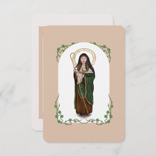 St. Brigid of Kildare Gebet Card Dankeskarte (Vorne/Hinten)