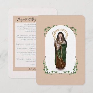 St. Brigid of Kildare Gebet Card Dankeskarte