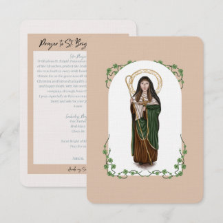 St. Brigid of Kildare Novena Card Dankeskarte