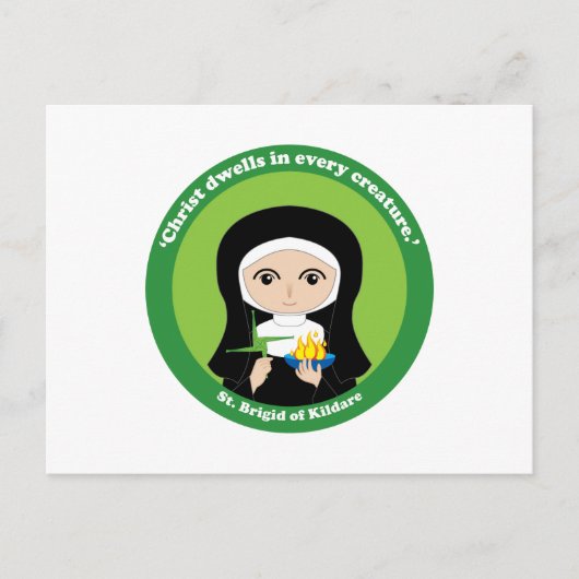 St. Brigid of Kildare Postkarte (Vorderseite)