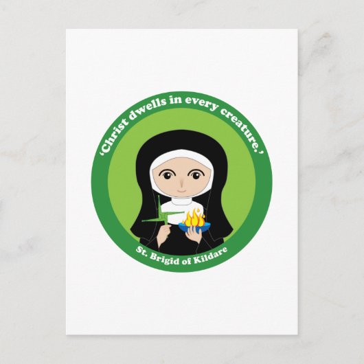 St. Brigid of Kildare Postkarte (Vorderseite)