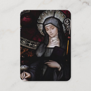 St. Brigid of Kildare Religious Holy Card Visitenkarte