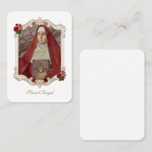 St. Brigid of Kildare Religious Visitenkarte (Vorne/Hinten)