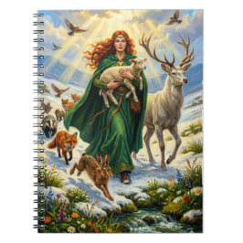 St Brigid Spring Goddess Woodland Animals Imbolc Notizblock