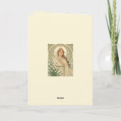 St. Brigid und Schneeglöckchen Eine kontemplative Karte (Rückseite)