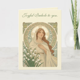 St. Brigid und Schneeglöckchen Eine kontemplative Karte