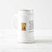 St. Brigid von Irland Stein/Tasse Bierglas (Vorderseite Links)