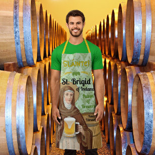 St. Brigid von Irland und ihr Bierfass Schürze