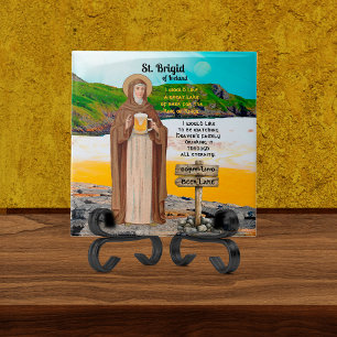 St. Brigid von Irland und ihr Bierlake Fliese