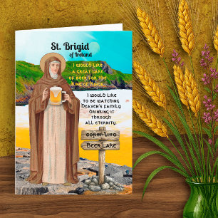 St. Brigid von Irland und ihr Bierlake Karte