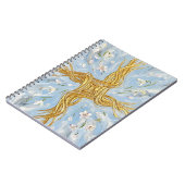 St Brigid's Cross Snowdrops Golden Imbolc Art Notizblock (Linke Seite)