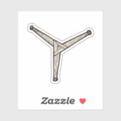 St Brigid's Cross - three arms variation Aufkleber (Blatt)