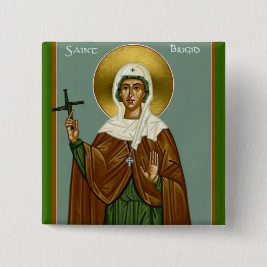 St. Brigids Kreuz Button (Vorderseite)