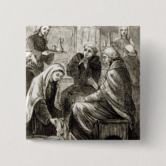 St. Brigit, das einen Bischof, 'von der Trias Button (Vorderseite)