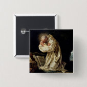 St. Bruno, der in der Wüste, 1763 betet Button (Vorne & Hinten)