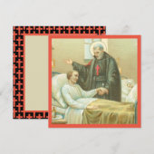 St. Camillus Comforting a Invalid (M 021) Card (Vorne/Hinten)