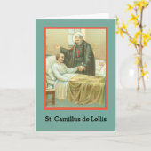 St. Camillus Comforting an Invalid (M 021) Blank Karte (Gelbe Blume)