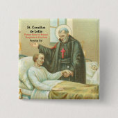 St. Camillus Comforting an Invalid (M 021) Button (Vorderseite)