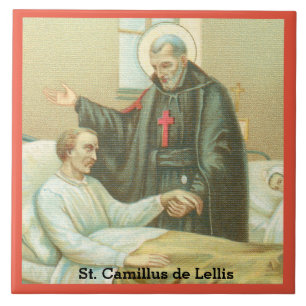St. Camillus Comforting an Invalid (M 021) Fliese