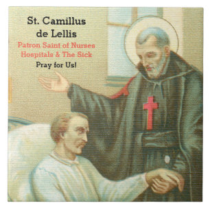 St. Camillus Comforting an Invalid (M 021) Fliese