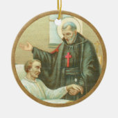 St. Camillus Comforting an Invalid (M 021) Keramik Ornament (Vorne)