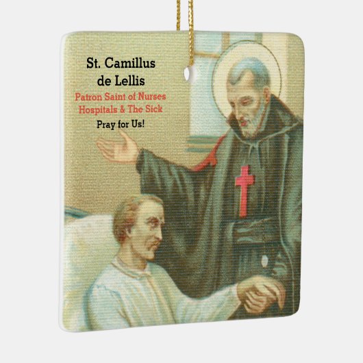 St. Camillus Comforting an Invalid (M 021) Keramikornament (Rechts)