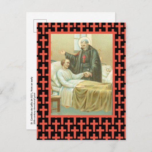 St. Camillus Comforting an Invalid (M 021) Postkarte (Vorne/Hinten)