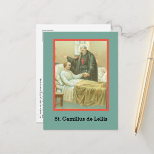 St. Camillus Comforting an Invalid (M 021) Postkarte