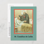 St. Camillus Comforting an Invalid (M 021) Postkarte (Vorne/Hinten)