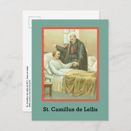 St. Camillus Comforting an Invalid (M 021) Postkarte (Vorne/Hinten)
