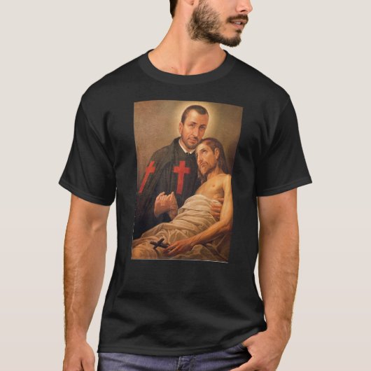 St Camillus De Lellis Katholischer Patron T-Shirt (Vorderseite)