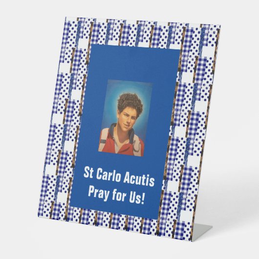 St Carlo Acutis Card Sockelschild (Vorderseite)