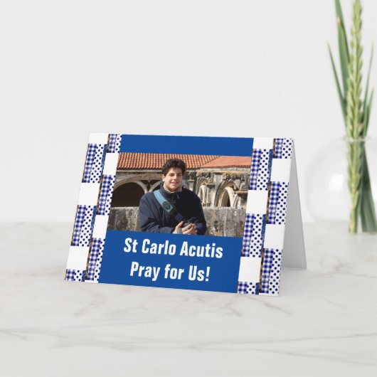 St Carlo Acutis Dankeschön Karte (Vorderseite)