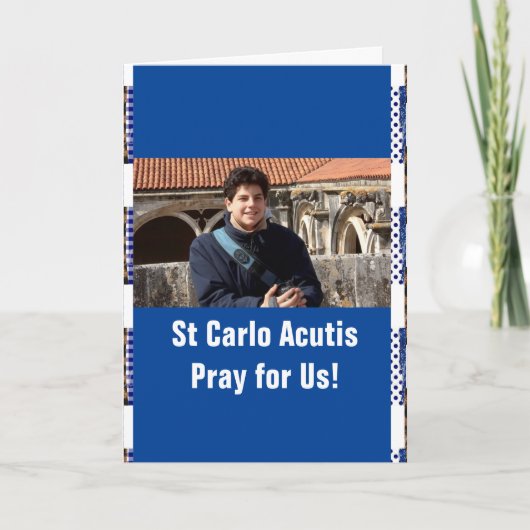 St Carlo Acutis Dankeschön Karte (Vorderseite)