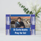 St Carlo Acutis Karte (Stehend Vorderseite)