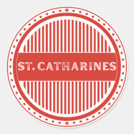 St. Catharines City Pride Emblem Kanadische Identi Runder Aufkleber